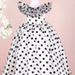 Orchid Black and White Party Dress