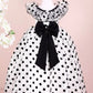 Orchid Black and White Party Dress
