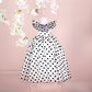 Orchid Black and White Party Dress