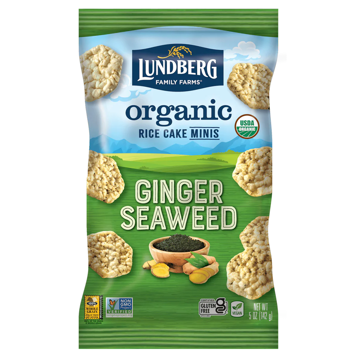 Lundberg Family Farms Mini Ginger Snaps Sweetened (6 Pack)
