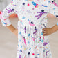 Out of this World 3/4 Sleeve Pocket Twirl Dress
