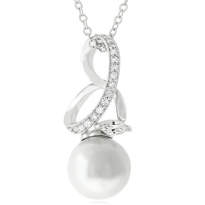 Avera Royalty Pearl Pendant In Sterling Silver