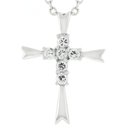 Avera Coupled Cross Pendant In Polished Silver