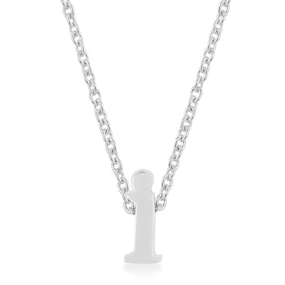 Avera Finish Initial I Pendant Sterling Silver Letter Charm
