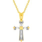 Avera Elegant Minimalist Cross Necklace In Pink
