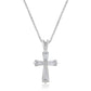 Avera Elegant Minimalist Cross Necklace In Pink