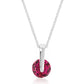 Avera Classic Solitaire Cubic Zirconia Pendant Necklace