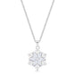 Avera Brilliant Marquise Snowflake Pendant in Sterling Silver