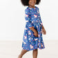 Painted Skies 3/4 Sleeve Pocket Twirl Dress