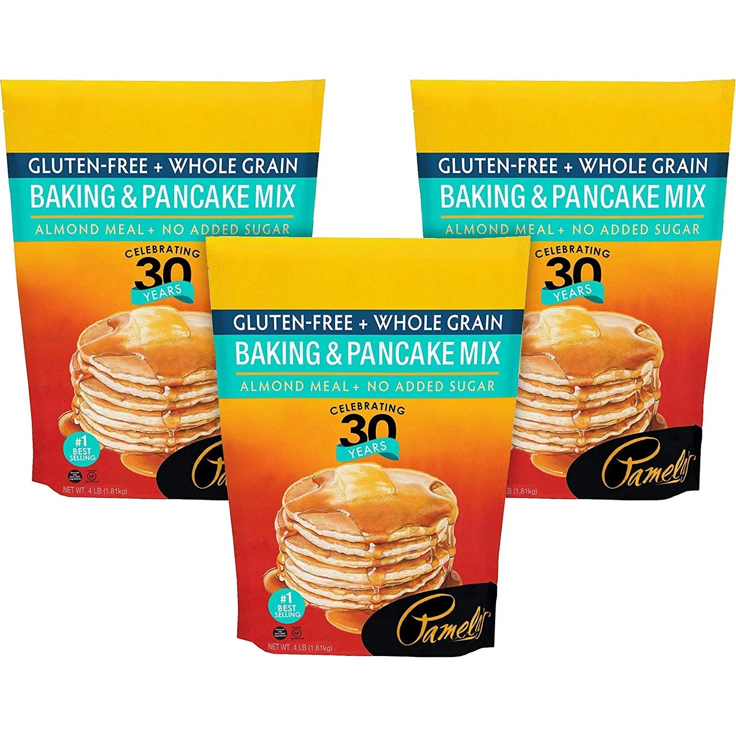 Pamela's Products Gluten-Free Baking & Pancake Mix - All-Purpose Mix, 4 lb (Pack of 3)