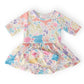 Pastel Floral Bunnies Twirl Bodysuit