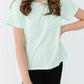 Pastel Green Ruffle Pocket Tee