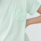 Pastel Green Ruffle Pocket Tee