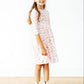 Pastel Petals 3/4 Sleeve Pocket Twirl Dress