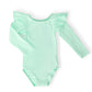 Pastel Green L/S Flutter Sleeve Leotard