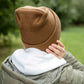 Patented H Stitch Cuffed Beanie, Camel Brown