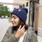 Patented H Stitch Cuffed Beanie, Denim Blue