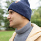 Patented H Stitch Cuffed Beanie, Denim Blue