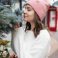 Patented H Stitch Cuffed Beanie, Pearl Pink