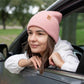 Patented H Stitch Cuffed Beanie, Pearl Pink