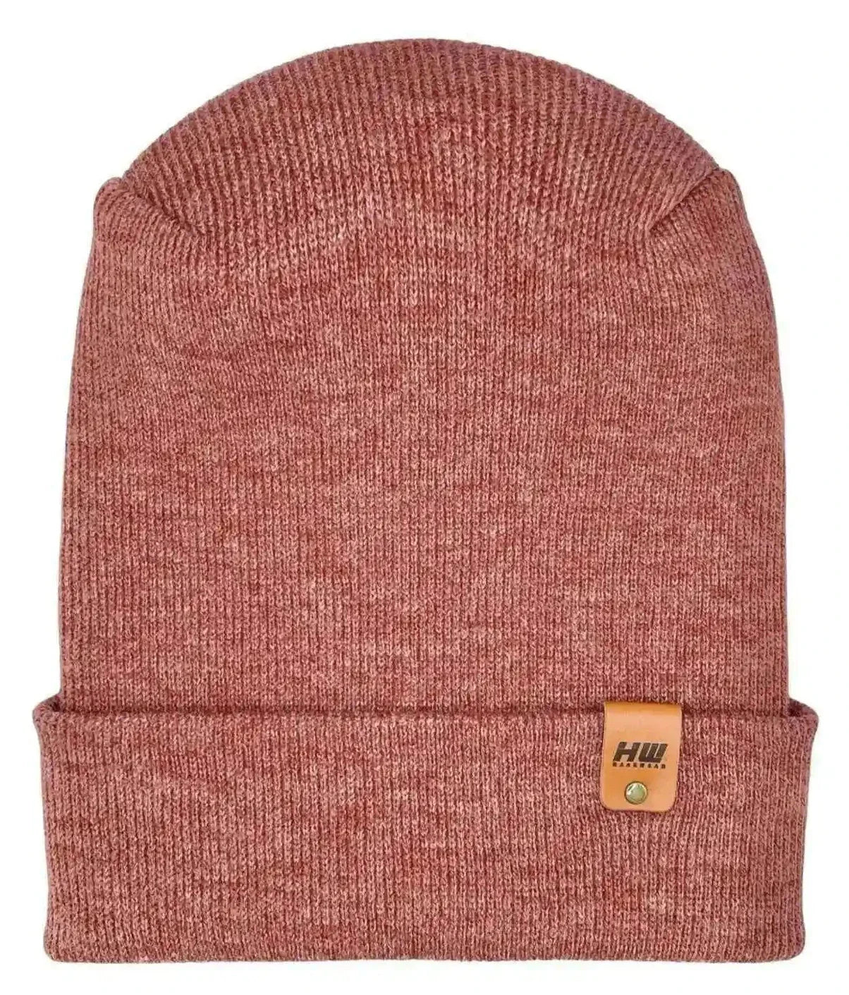 Patented H Stitch Cuffed Beanie, Rusty Burgundy
