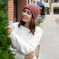 Patented H Stitch Cuffed Beanie, Rusty Burgundy