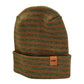 Patented H Stitch RoRo Cuffed Beanie, Brown and Green