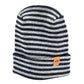 Patented H Stitch RoRo Cuffed Beanie, Gray and Denim Blue