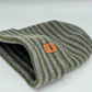 Patented H Stitch RoRo Cuffed Beanie, Gray and Green