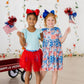 SALE Patriotic Patchwork S/S Pocket Twirl Dress