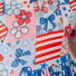 SALE Patriotic Patchwork S/S Pocket Twirl Dress