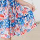 SALE Patriotic Patchwork S/S Pocket Twirl Dress