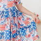SALE Patriotic Patchwork S/S Pocket Twirl Dress