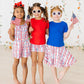 SALE Patriotic Plaid Ruffle Twirl Skort
