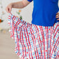SALE Patriotic Plaid Ruffle Twirl Skort