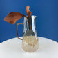 Iridescent Peach Bark Pattern Glass Pitcher Vase. Hand Blown 10" Water Ice Tea Juice or Lemonade Jug. Garden Party Lemonade Stand Tea Party.