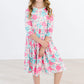 SALE Petal Perfection 3/4 Sleeve Pocket Twirl Dress
