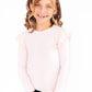 Petal Pink L/S Ruffle Tee