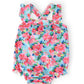 Petals in Paradise Ruffle Cross Back Romper