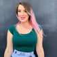 Retro Boat Neck Top in Hunter Green - Plus Sizes only