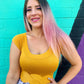 Retro Boat Neck Top in Mustard