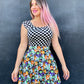 Boat Neck Top in Checkers - XS only