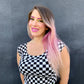 Boat Neck Top in Checkers - XS only