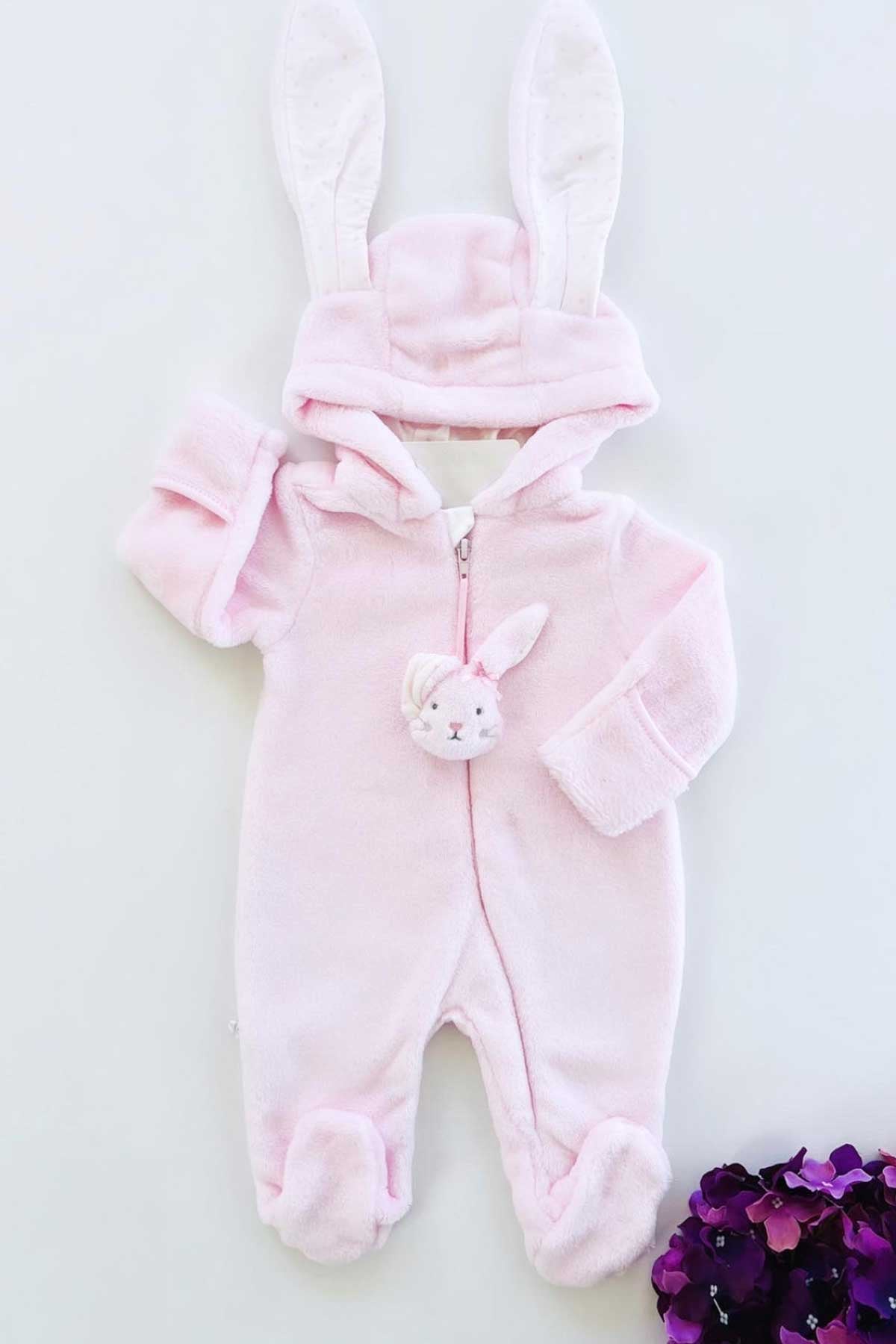 Pink Bunny Hooded Jumpsuit