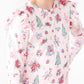 Pink Christmas L/S Ruffle Tee