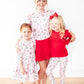 Pink Christmas L/S Ruffle Tee