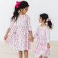 Pink Nutcracker 3/4 Sleeve Pocket Twirl Dress