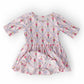 Pink Nutcracker 3/4 Sleeve Twirl Bodysuit