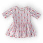 Pink Nutcracker 3/4 Sleeve Twirl Bodysuit