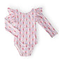 Pink Nutcracker L/S Flutter Sleeve Leotard